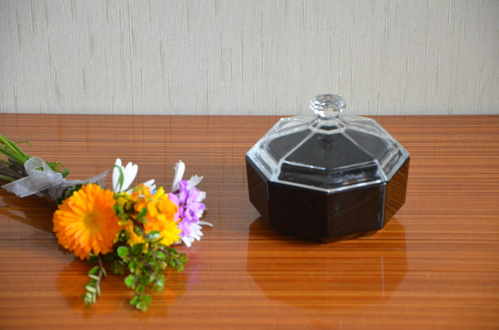 Lot De 6 Assiettes Creuses à Soupe Vintage Arcoroc Arcopal Octime - Noir Octogonal - Verre - Occasion