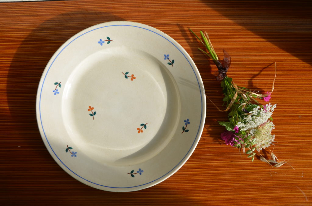 Plat de service Gien, collection Flora Mes Années Vintage